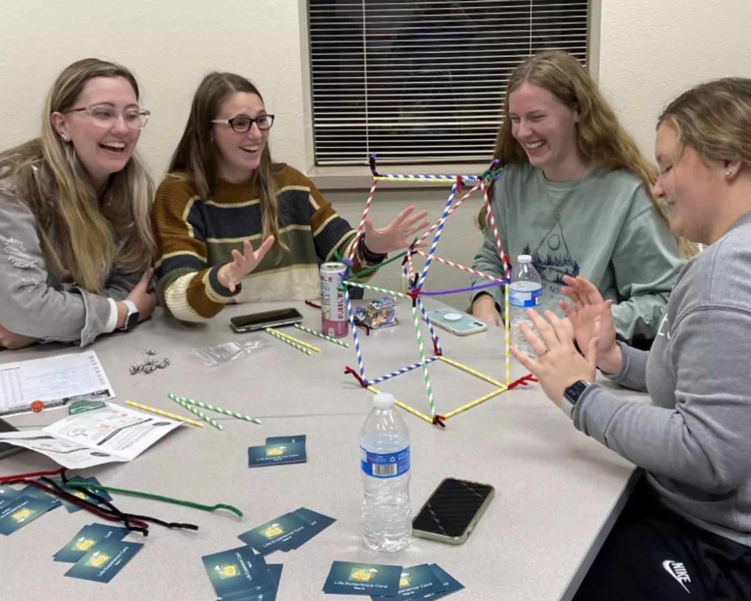 Aspiring educators work together on a problem based learning activity in an SDEA professional development session.